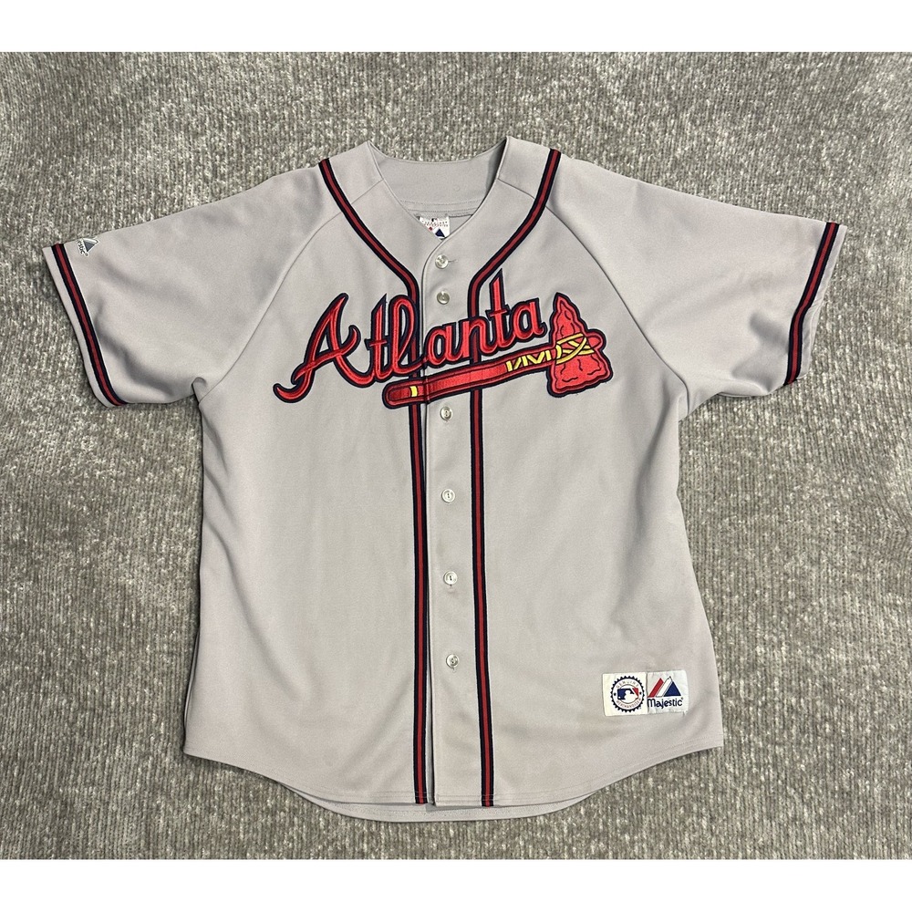 Chipper Jones Atlanta Braves Gray Road Jersey Majestic Men's XL Baseball